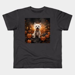 West highland white terrier Halloween Kids T-Shirt